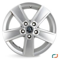 4x Original Skoda SuperB Octavia Yeti Alufelgen Felgen 5E0601025M 16 Zoll 6x16