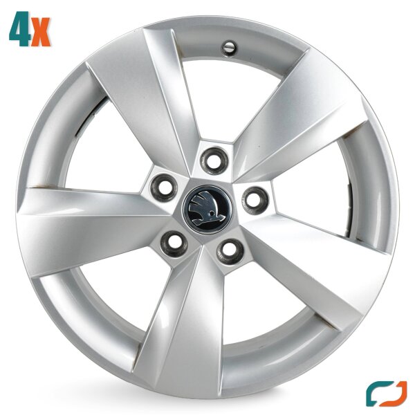 4x Original Skoda Karoq NU7 Alufelgen Felgen 16 Zoll 6x16 ET43 57A601025S-T