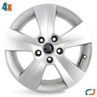 4x Original Skoda SuperB 3V Alufelgen Felgen 16 Zoll...