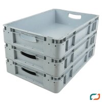 3x Silverline Eurobox 600x400x120mm Lager Box Kiste...