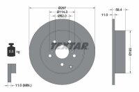 2x TEXTAR Bremsscheiben Ø297mm HINTERACHSE...