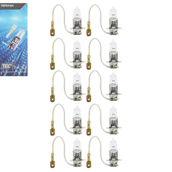 10x Glühlampe H3 12V 55W PK22s Leuchtmittel Birne Autolampe PKW TEC400002