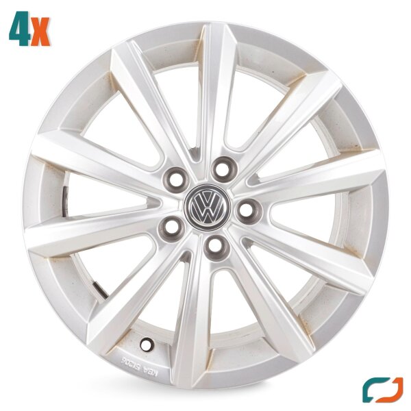 4x Original VW Polo 2G Alufelgen Merano Felgen 2G0071496 6x16 ET45 16 Zoll