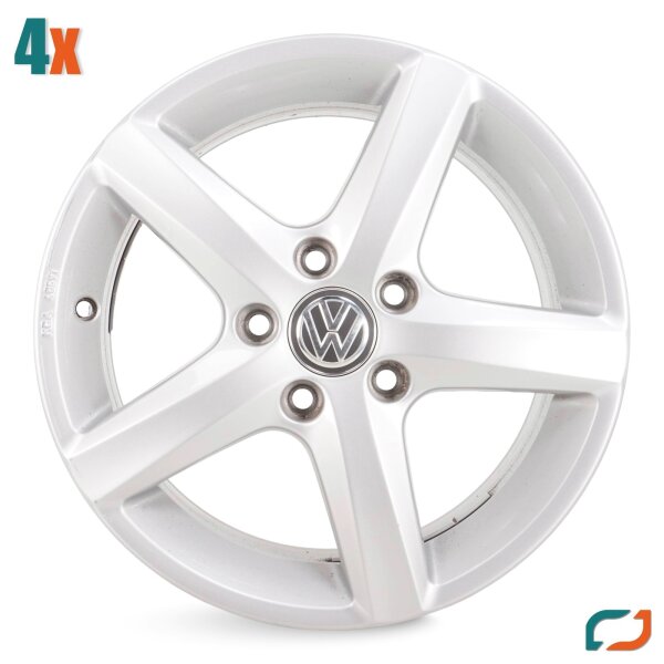 4x Original Alufelgen VW Golf 7 Aspen Felgen 16 Zoll 5G0071496 6x16 ET48