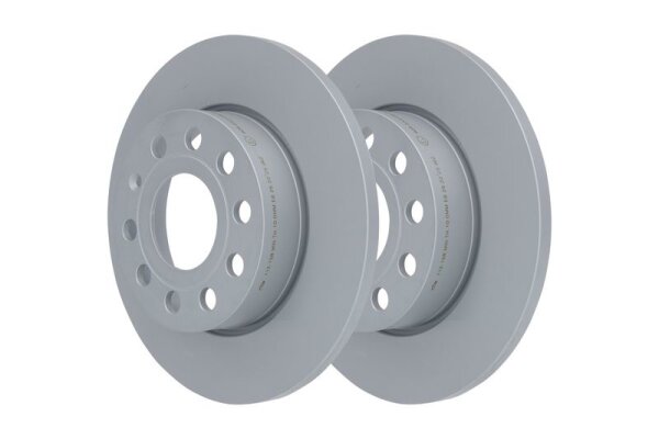 2x ATE Bremsscheibe Ø256mm Satz HINTERACHSE für AUDI / VW