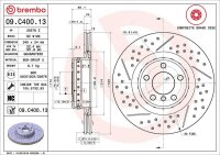 1x BREMBO Bremsscheibe Ø345mm HINTEN für BMW...