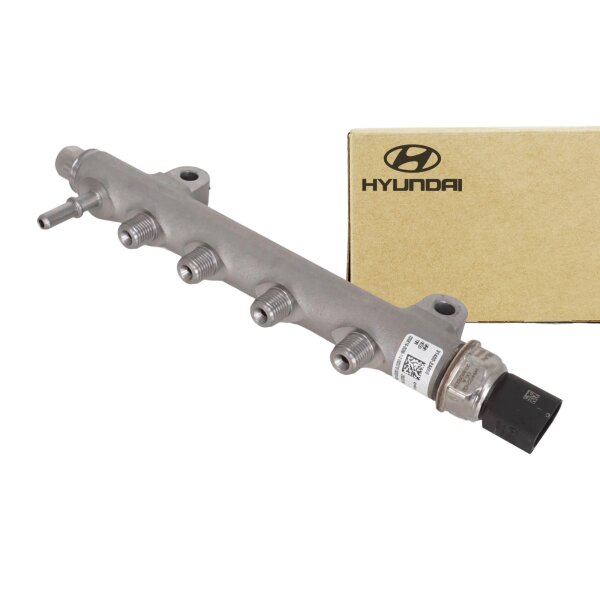 Original Hyundai Einspritz Rail 314002A660 Kraftstoff Rohr + Drucksensor