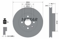 2x TEXTAR Bremsscheiben Ø254mm VORDERACHSE...