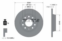 2x TEXTAR Bremsscheiben Ø255mm HINTEN für...