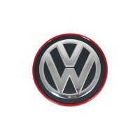 Original VW Nabendeckel 5G0601171 Naben Kappen mit Rotem Rand