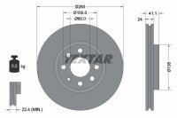 2x TEXTAR Bremsscheiben Ø260mm VORDERACHSE...