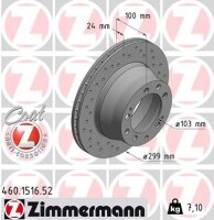 1x ZIMMERMANN Bremsscheibe Ø298mm VORNE für...