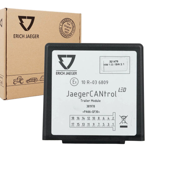 ERICH JAEGER Anhängersteuergerät 321478 HW 1.0 / SW 2.1 ECU Trailer Modul 12V