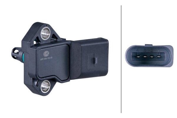 Ladedrucksensor Drucksensor Audi VW Skoda SEAT HELLA 4-polig 6PP 358 152-251