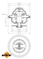 Kühlmittelthermostat für Mercedes-Benz Setra Renault Trucks NRF 83°C Dichtung