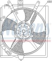 Lüfter Motorkühlung Volvo Nissens S40 V40 Kühlerlüfter 300mm 12V 56W 85298