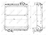 Wasserkühler Motorkühler für Massey Ferguson NRF Aluminium 548x526x100 54085