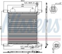 Klimakondensator Klimakühler DAF XF 95 NISSENS Aluminium R134a 94342