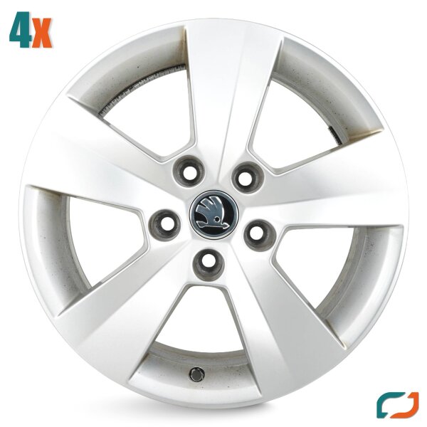 4x Original Skoda Superb 3V 3V0601025AC Alufelgen Felgen 16 Zoll ET41 5x112