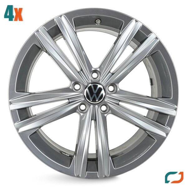 4x Original VW Arteon Passat B8 Alltrack Alufelgen Sebring Felgen 18 Zoll GRAU