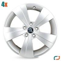4x Alufelgen Original Skoda III Superb 3V Felgen 6,5x 17...