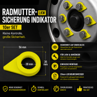 Radmutternsicherung 20mm LKW Indikator NFZ 10er Set...