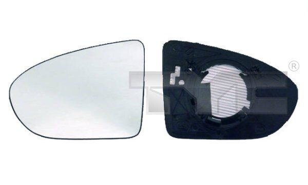 Spiegelglas Außenspiegel rechts für Nissan Qashqai TYC beheizbar 324-0029-1