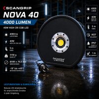 SCANGRIP NOVA 4K LED Arbeitsleuchte 4000lm Baustrahler...