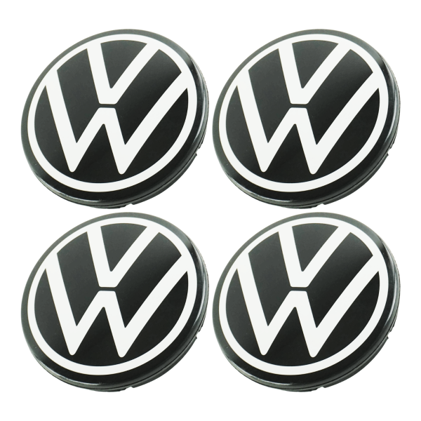 Original Volkswagen Nabendeckel 10A601171 schwarz weiss Nabenkappe 10A601171 4x