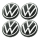 Original Volkswagen Nabendeckel 10A601171 schwarz weiss Nabenkappe 10A601171 4x