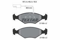 Bremsbelagsatz TEXTAR 2119501 vorne Fiat Uno Fiorino...