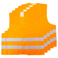 10x Warnweste Polyester Auto Warnschutzweste Orange...