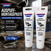 Auspuff Montagepaste Presto 2x170g Auspuffpaste Dichtmasse hitzebeständig