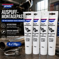Auspuff Montagepaste Presto 4x170g Auspuffpaste Dichtmasse hitzebeständig