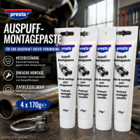 Auspuff Montagepaste Presto 4x170g Auspuffpaste Dichtmasse hitzebeständig