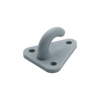 12x Planenhaken 3-Loch L45mm LA32x25mm Kunststoff Grau...