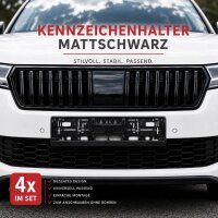 4x Kennzeichenhalter Schwarz Kennzeichenverstärker...